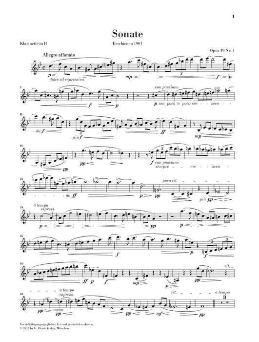 Max Reger - Sonatas and Pieces Clarinet and Piano 雷格馬克斯 奏鳴曲小品 豎笛(含鋼琴伴奏) 亨乐版 | 小雅音樂 Hsiaoya Music