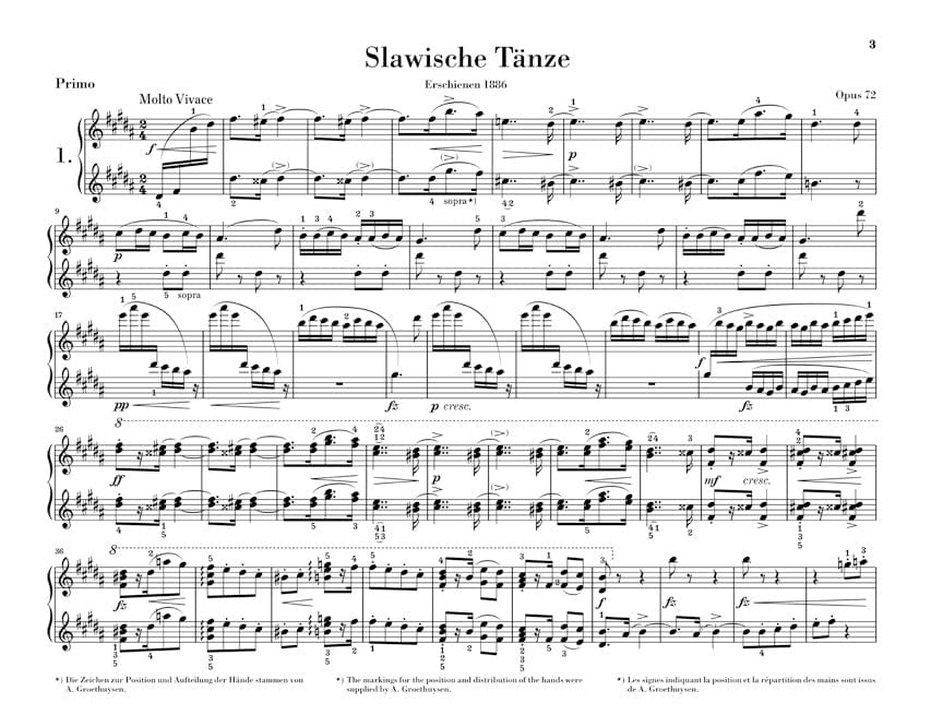 Slavonic Dances, Op. 72 One Piano, Four Hands 德弗札克 斯拉夫舞曲 舞曲 四手聯彈亨乐版 | 小雅音樂 Hsiaoya Music