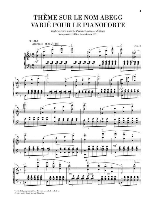 Complete Piano Works - Volume 1 Softcover Edition 舒曼‧羅伯特 鋼琴 亨乐版 | 小雅音樂 Hsiaoya Music