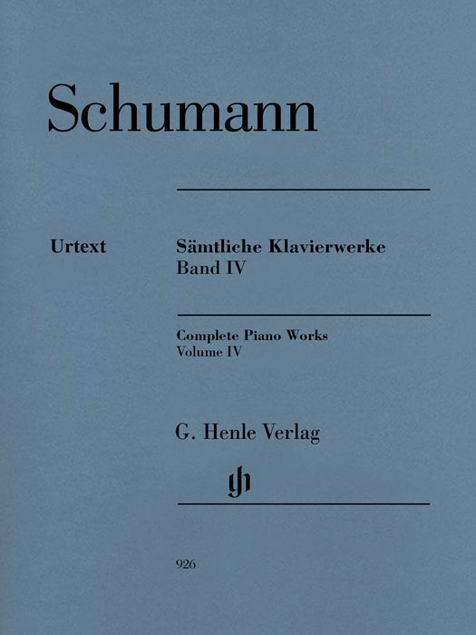 Complete Piano Works - Volume 4 Softcover Edition 舒曼‧羅伯特 鋼琴 亨乐版 | 小雅音樂 Hsiaoya Music