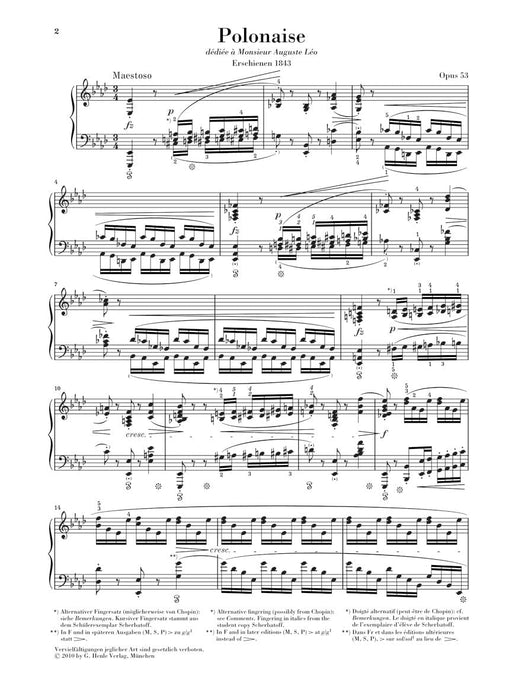 Polonaise in A-flat Major, Op. 53 Revised Edition 蕭邦 波蘭舞曲 鋼琴 亨乐版 | 小雅音樂 Hsiaoya Music