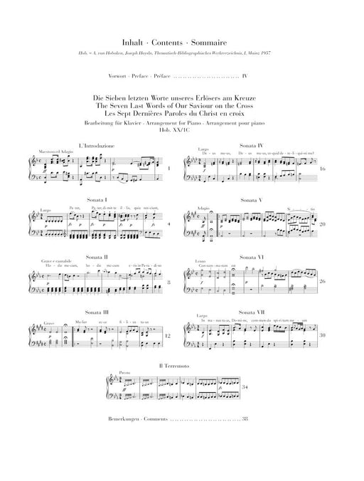 The Seven Last Words of Christ Arrangement for Piano 耶穌臨終七言 編曲鋼琴 鋼琴 亨乐版 | 小雅音樂 Hsiaoya Music