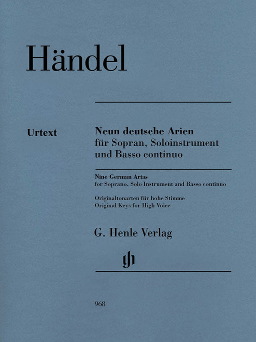 9 German Arias for Soprano, Solo Instrument and Basso Continuo Neun deutsche Arien für Sopran, Solinstrument und Basso continuo 樂器 詠唱調 聲樂與器樂 亨乐版 | 小雅音樂 Hsiaoya Music