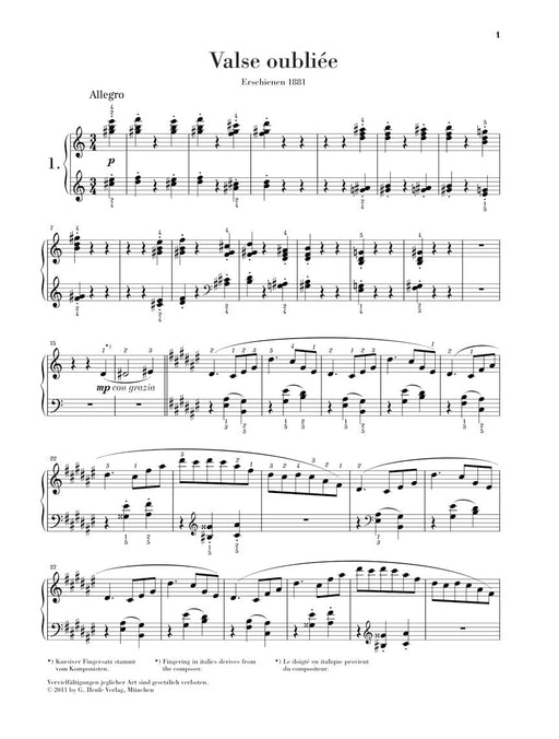 Valses oubliées Piano Solo 李斯特 鋼琴 圓舞曲 亨乐版 | 小雅音樂 Hsiaoya Music