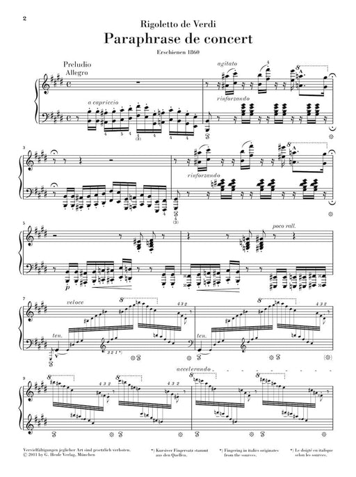 Rigoletto - Concert Paraphrase Piano 李斯特 模擬曲 鋼琴 亨乐版 | 小雅音樂 Hsiaoya Music
