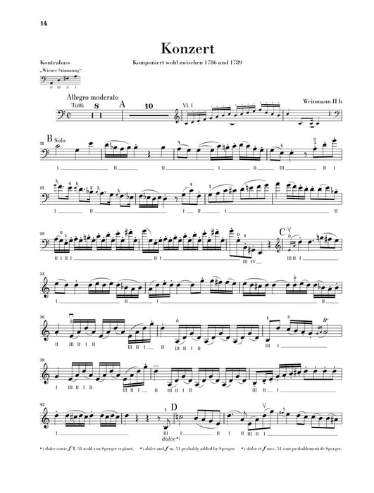 Double Bass Concerto Double Bass with Piano Reduction 協奏曲 鋼琴 低音大提琴(含鋼琴伴奏) 亨乐版 | 小雅音樂 Hsiaoya Music