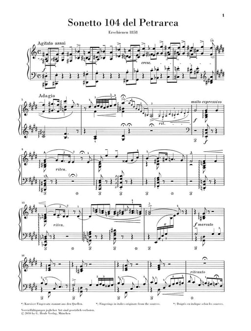 Second Petrarch Sonnet Piano 李斯特 鋼琴 亨乐版 | 小雅音樂 Hsiaoya Music