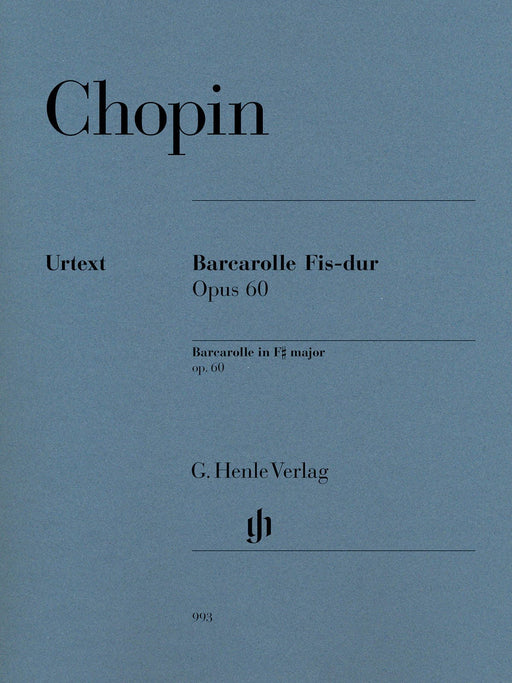 Frédéric Chopin - Barcarolle in F-sharp Major, Op. 60 Piano Revised Edition 蕭邦 船歌 鋼琴 亨乐版 | 小雅音樂 Hsiaoya Music