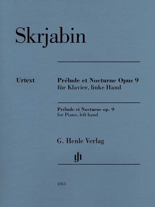 Prélude et Nocturne, Op. 9 For Piano, left hand 斯克里亞賓 夜曲 鋼琴 亨乐版 | 小雅音樂 Hsiaoya Music