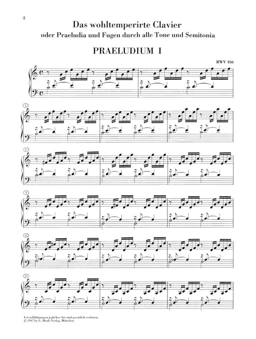 Well-Tempered Clavier BWV 846-869 Part I (No Fingering) 巴赫‧約翰瑟巴斯提安 鋼琴三重奏 亨乐版 | 小雅音樂 Hsiaoya Music
