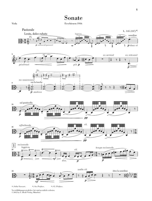 Claude Debussy - Sonata for Flute, Viola and Harp 德布西 奏鳴曲 中提琴 豎琴 亨乐版 | 小雅音樂 Hsiaoya Music