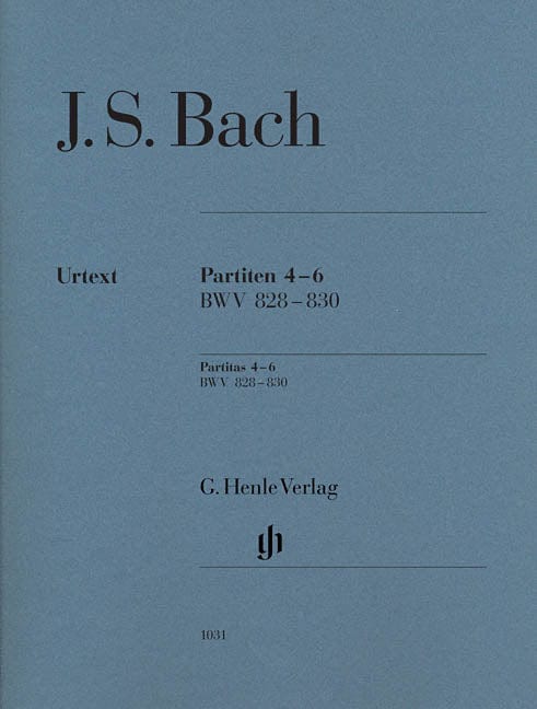 Partitas 4-6 BWV 828-830 Edition Without Fingering 巴赫‧約翰瑟巴斯提安 組曲 鋼琴 亨乐版 | 小雅音樂 Hsiaoya Music
