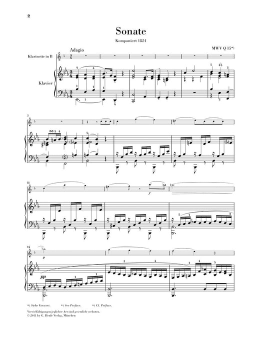 Sonata in E-flat Major Clarinet in B-flat and Piano 孟德爾頌‧菲利克斯 奏鳴曲 豎笛(含鋼琴伴奏) 亨乐版 | 小雅音樂 Hsiaoya Music
