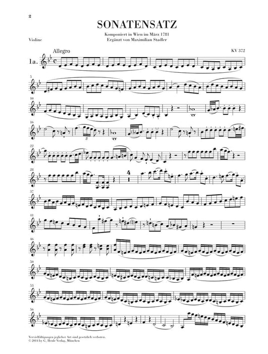 Violin Sonatas, Fragments Violin and Piano Accompaniment 莫札特 伴奏 奏鳴曲 小提琴(含鋼琴伴奏) 亨乐版 | 小雅音樂 Hsiaoya Music