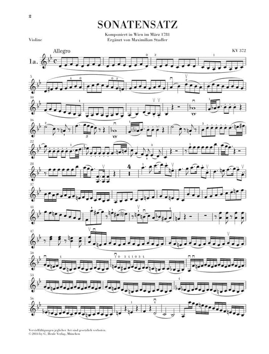 Violin Sonatas, Fragments Violin and Piano Accompaniment 莫札特 伴奏 奏鳴曲 小提琴(含鋼琴伴奏) 亨乐版 | 小雅音樂 Hsiaoya Music