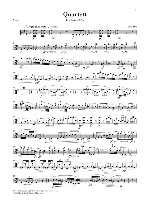 String Quartet in G Major, Op. 106 德弗札克 弦樂四重奏 亨乐版 | 小雅音樂 Hsiaoya Music