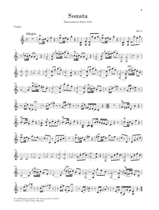 Wolfgang Amadeus Mozart - Wunderkind Sonatas, Volume 1, K6-9 Piano and Violin With Marked and Unmarked String Parts 莫札特 奏鳴曲 小提琴(含鋼琴伴奏) 亨乐版 | 小雅音樂 Hsiaoya Music