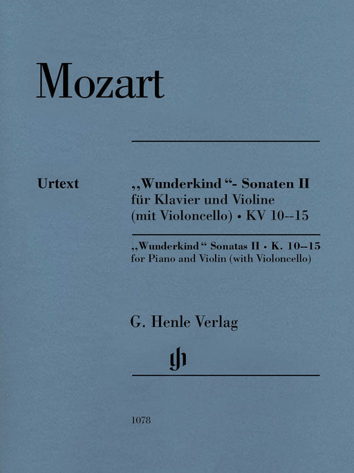 Wolfgang Amadeus Mozart - Wunderkind Sonatas, Volume 2, K. 10-15 Piano and Violin (with Violoncello) With Marked and Unmarked Stri 莫札特 鋼琴 小提琴大提琴 奏鳴曲 鋼琴三重奏 亨乐版 | 小雅音樂 Hsiaoya Music
