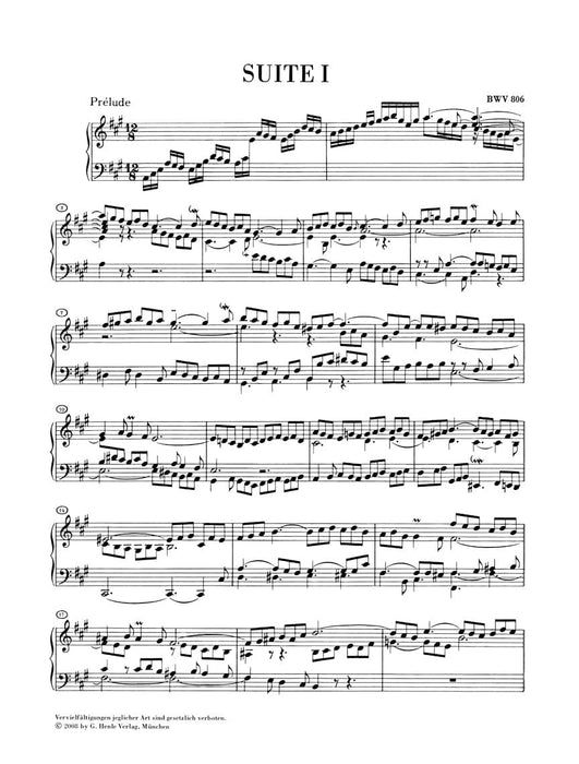 English Suites 1-3 BWV 806-808 Edition Without Fingering 巴赫‧約翰瑟巴斯提安 英國組曲 鋼琴 亨乐版 | 小雅音樂 Hsiaoya Music