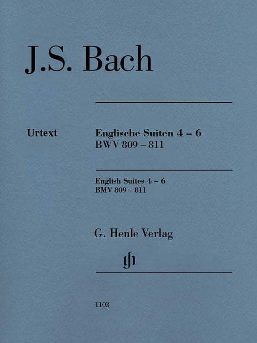 English Suites 4-6 BWV 809-811 Edition Without Fingering 巴赫‧約翰瑟巴斯提安 英國組曲 鋼琴 亨乐版 | 小雅音樂 Hsiaoya Music