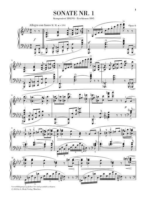 Piano Sonata No. 1 in F minor, Op. 6 斯克里亞賓 奏鳴曲 鋼琴 亨乐版 | 小雅音樂 Hsiaoya Music