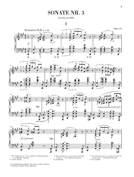 Piano Sonata No. 3 in F-sharp minor, Op. 23 斯克里亞賓 奏鳴曲 鋼琴 亨乐版 | 小雅音樂 Hsiaoya Music