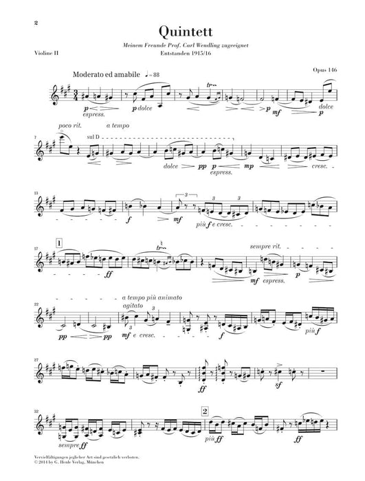 Clarinet Quintet in A Major Op. 146 雷格馬克斯 豎笛五重奏 豎笛 亨乐版 | 小雅音樂 Hsiaoya Music