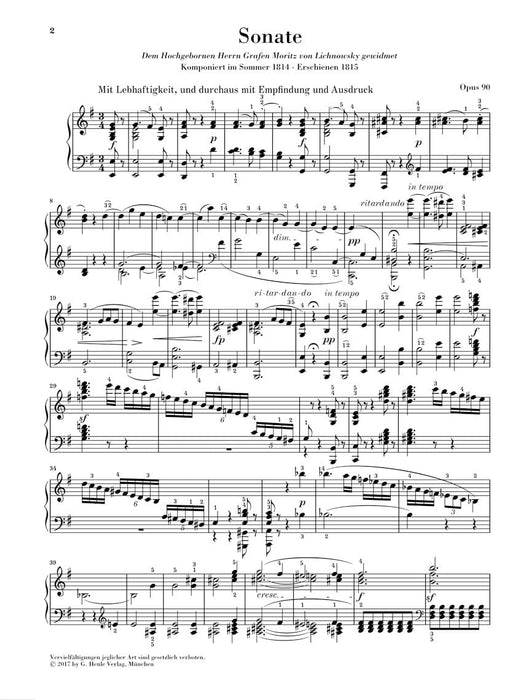 Piano Sonata No. 27 in E Minor, Op. 90 貝多芬 奏鳴曲 鋼琴 亨乐版 | 小雅音樂 Hsiaoya Music