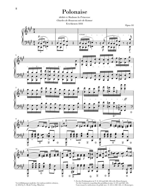 Polonaise in F-sharp minor, Op. 44 Piano Solo 蕭邦 波蘭舞曲 鋼琴 亨乐版 | 小雅音樂 Hsiaoya Music