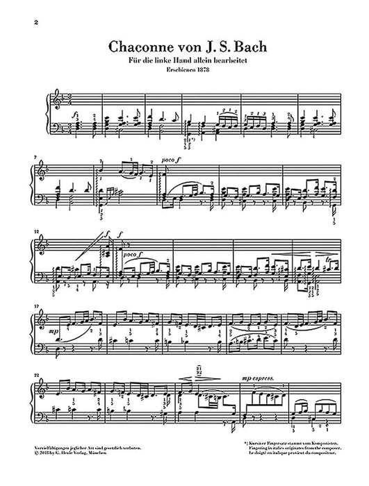 Chaconne from Partita No. 2 in D Minor Arrangement for Piano, Left-Hand 巴赫‧約翰瑟巴斯提安 夏康舞曲 改編給鋼琴 亨乐版 | 小雅音樂 Hsiaoya Music
