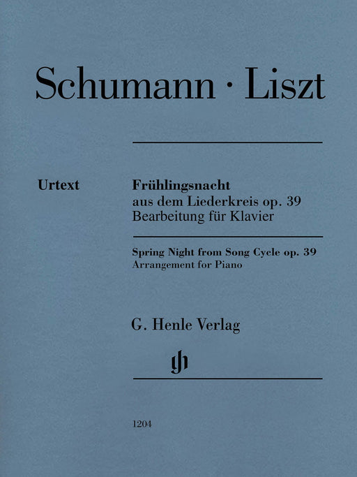 Frühlingsnacht (Spring Night) from Liederkreis, Op. 39 Piano 舒曼‧羅伯特 鋼琴 亨乐版 | 小雅音樂 Hsiaoya Music