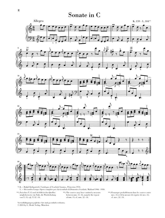 Piano Sonata in C Major K. 159, L. 104 斯卡拉第‧多梅尼科 奏鳴曲 鋼琴 亨乐版 | 小雅音樂 Hsiaoya Music
