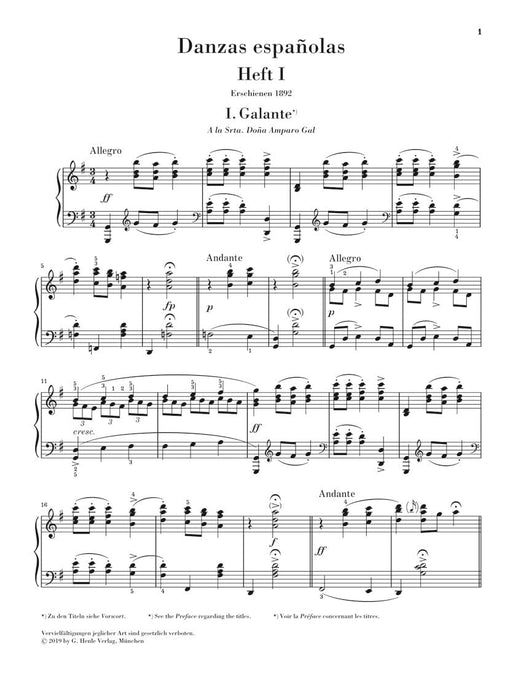 Danzas Españolas Piano 鋼琴 亨乐版 | 小雅音樂 Hsiaoya Music