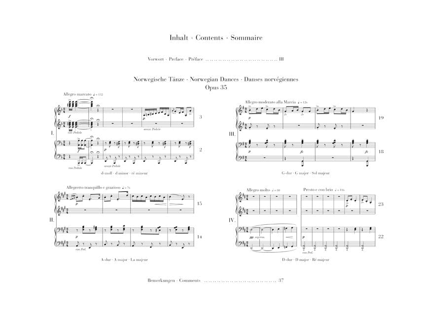 Norwegian Dances, Op. 35 Piano Duet for 4 Hands 四手聯彈 舞曲 四手聯彈(含以上) 亨乐版 | 小雅音樂 Hsiaoya Music