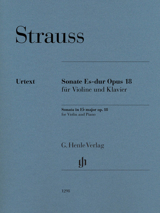 Violin Sonata in E-flat Major, Op. 18 Violin and Piano 史特勞斯理查 奏鳴曲 小提琴(含鋼琴伴奏) 亨乐版 | 小雅音樂 Hsiaoya Music