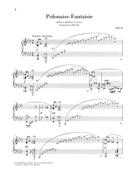 Polonaise-Fantaisie A-flat Major Op. 61 Edition with Fingering 蕭邦 鋼琴 亨乐版 | 小雅音樂 Hsiaoya Music