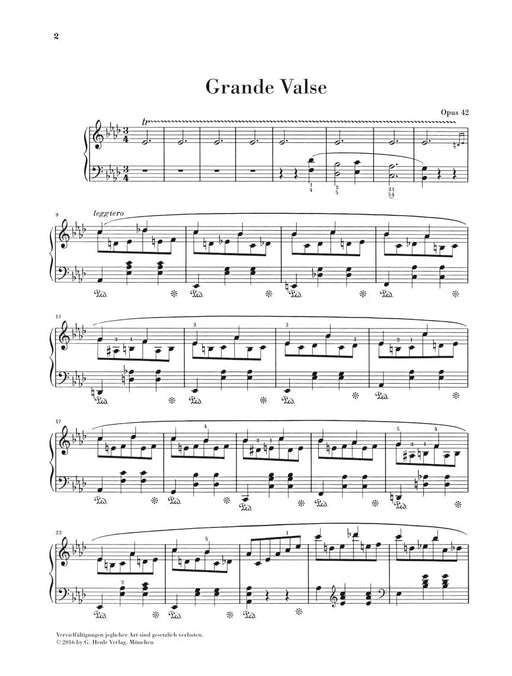 Grande Valse A-flat Major Op. 42 Edition with Fingering 蕭邦 大圓舞曲 鋼琴 亨乐版 | 小雅音樂 Hsiaoya Music