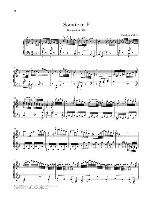 Piano Sonata in F Major, Hob. XVI:23 海頓 奏鳴曲 鋼琴 亨乐版 | 小雅音樂 Hsiaoya Music