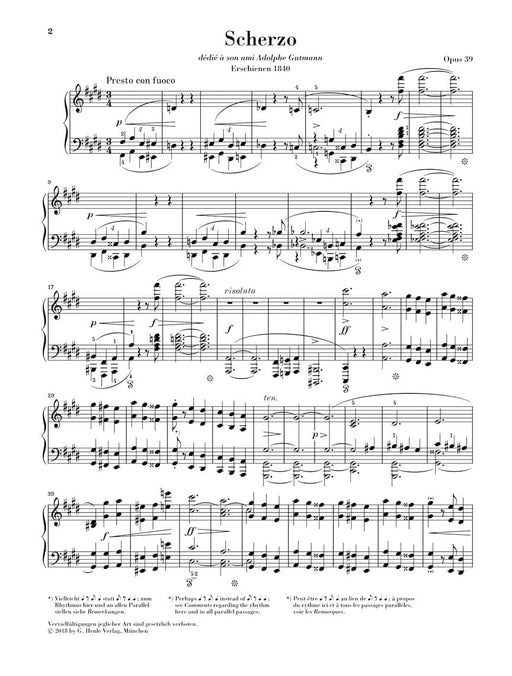 Scherzo in C-sharp minor, Op. 39 Piano 蕭邦 詼諧曲 鋼琴 亨乐版 | 小雅音樂 Hsiaoya Music
