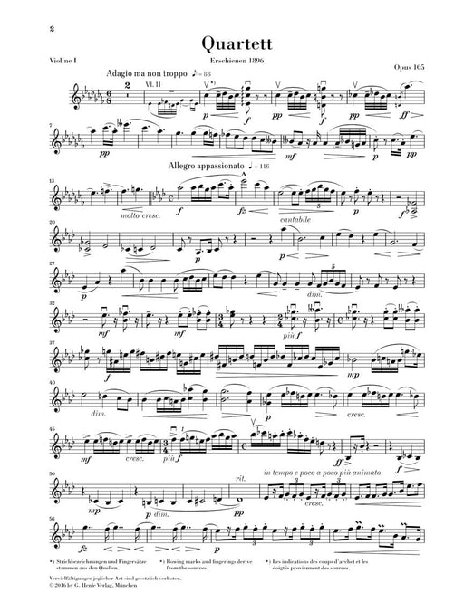 String Quartet A-flat Major Op. 105 德弗札克 弦樂四重奏 亨乐版 | 小雅音樂 Hsiaoya Music
