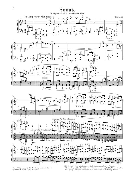 Piano Sonata No. 22 F Major Op. 54 Revised Edition 貝多芬 奏鳴曲 鋼琴 亨乐版 | 小雅音樂 Hsiaoya Music