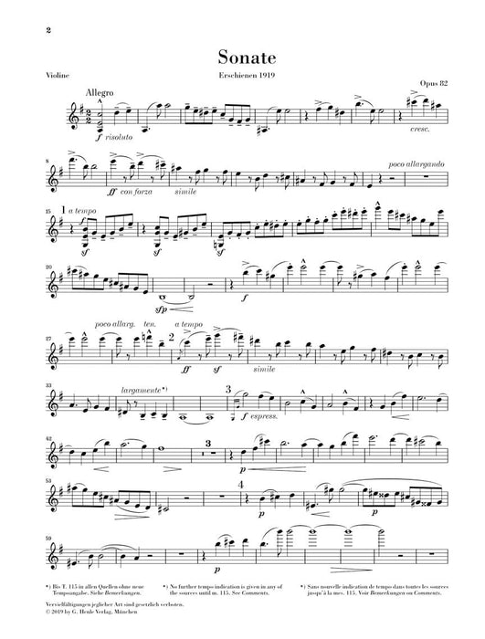 Violin Sonata, Op. 82 艾爾加 奏鳴曲 小提琴(含鋼琴伴奏) 亨乐版 | 小雅音樂 Hsiaoya Music