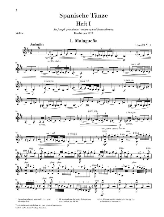 Spanish Dances Violin and Piano 小提琴 鋼琴 西班牙舞曲 小提琴(含鋼琴伴奏) 亨乐版 | 小雅音樂 Hsiaoya Music