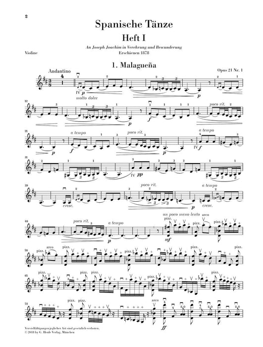 Spanish Dances Violin and Piano 小提琴 鋼琴 西班牙舞曲 小提琴(含鋼琴伴奏) 亨乐版 | 小雅音樂 Hsiaoya Music