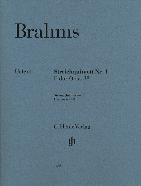 String Quintet No. 1 Op. 88 Parts 布拉姆斯 弦樂五重奏 分譜 | 小雅音樂 Hsiaoya Music
