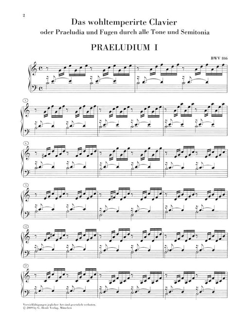 Prelude and Fugue in C Major BWV 846 (from The Well-Tempered Clavier, Part I) Edition Without Fingering 巴赫‧約翰瑟巴斯提安 前奏曲 復格曲 鋼琴 亨乐版 | 小雅音樂 Hsiaoya Music