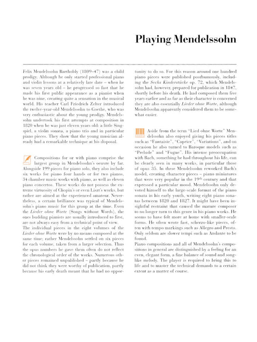 Mendelssohn: At the Piano 13 Well-Known Original Pieces in Progressive Order 孟德爾頌‧菲利克斯 鋼琴 小品 亨乐版 | 小雅音樂 Hsiaoya Music