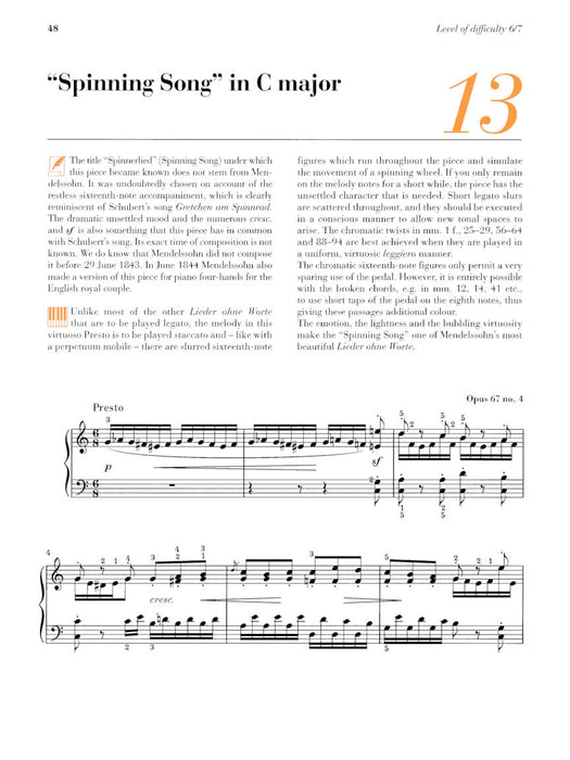 Mendelssohn: At the Piano 13 Well-Known Original Pieces in Progressive Order 孟德爾頌‧菲利克斯 鋼琴 小品 亨乐版 | 小雅音樂 Hsiaoya Music