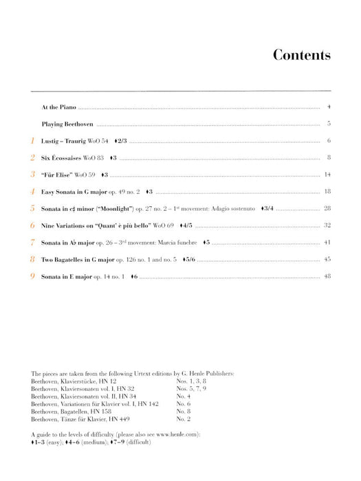 Beethoven: At the Piano 9 Well-Known Original Pieces in Progressive Order 貝多芬 鋼琴 小品 鋼琴 亨乐版 | 小雅音樂 Hsiaoya Music