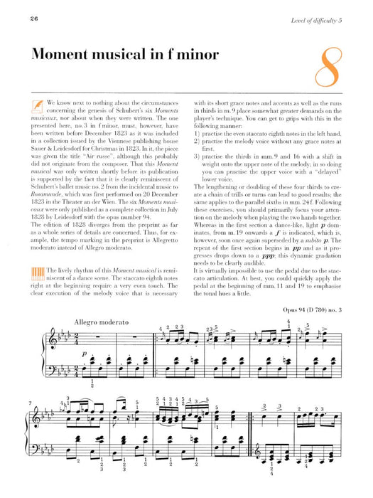 Schubert: At the Piano 12 Well-Known Original Pieces in Progressive Order 舒伯特 鋼琴 小品 亨乐版 | 小雅音樂 Hsiaoya Music